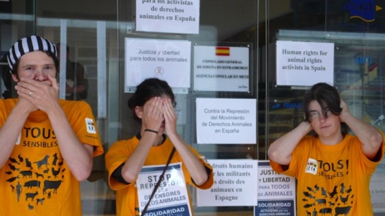 Rassemblement de solidarit&eacute; devant l'agence consulaire de Metz