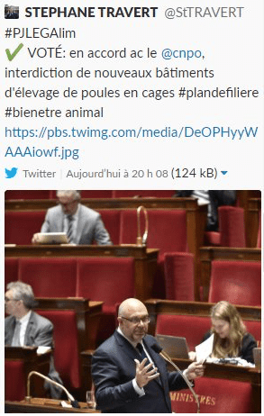 Le tweet de Stéphane Travert