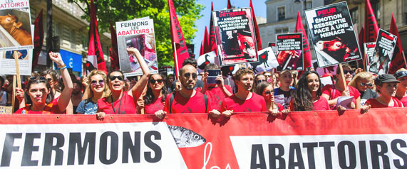 La Marche pour la fermeture des abattoirs 2017 &agrave; Paris
