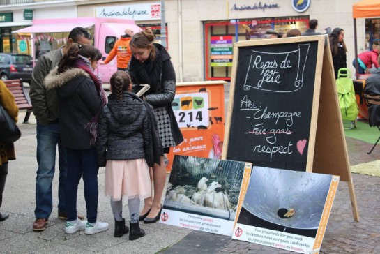La derni&egrave;re action foie gras de L214