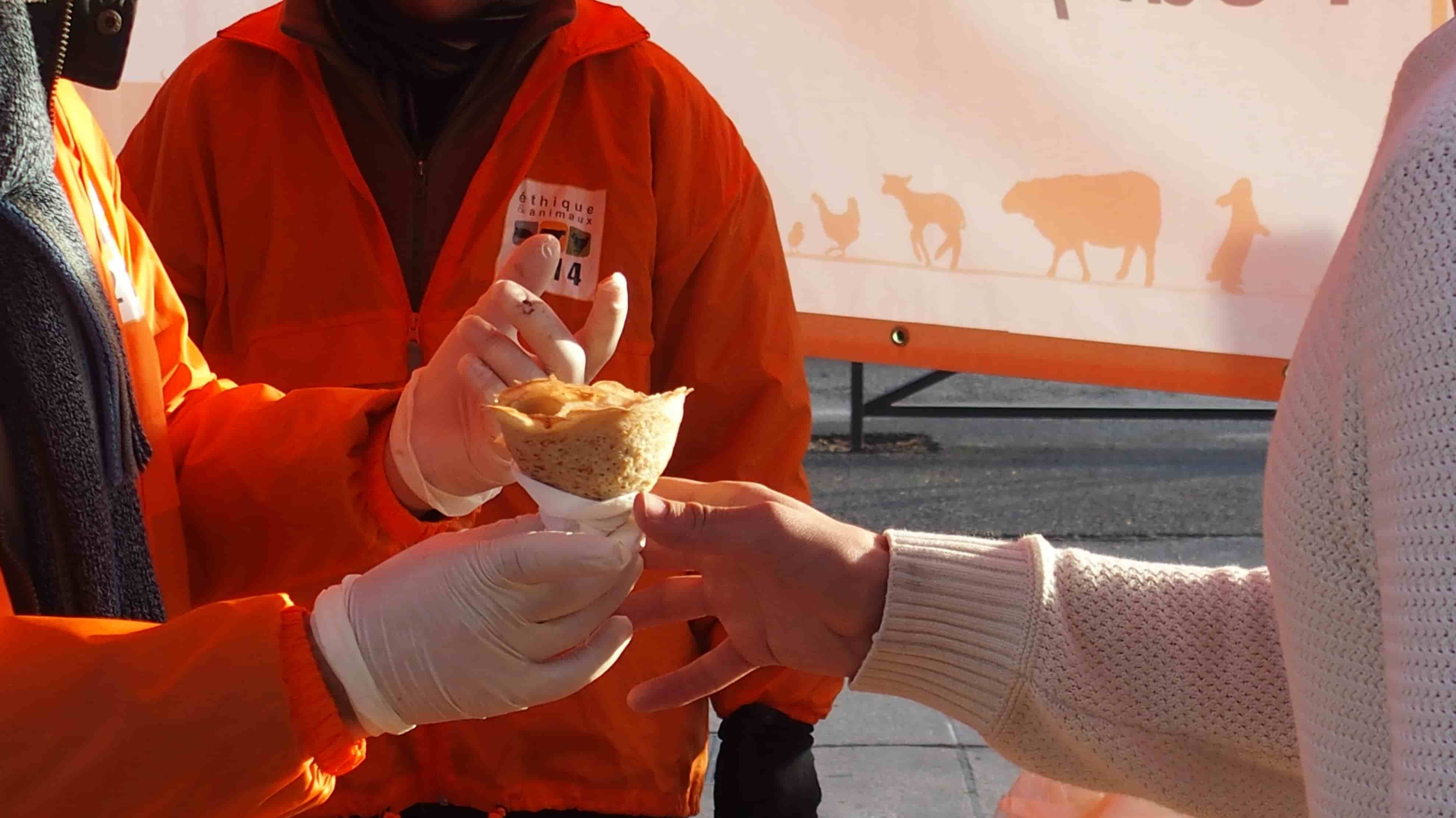 D&eacute;gustation de cr&ecirc;pes vegan