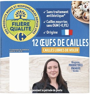 Emballage &oelig;ufs de cailles Carrefour
